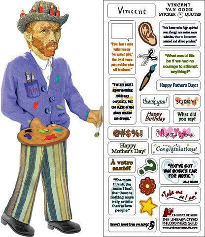 Vincent Van Gogh Quotable Notable - Greeting Card And Sticker Sheet - [Dutch Import]