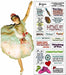 Degas Ballerina Quotable Notable - Greeting Card And Sticker Sheet - [Dutch Import]