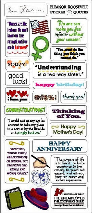 Eleanor Roosevelt Quotable Notable - Die Cut Silhouette Greeting Card and Sticker Sheet