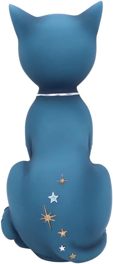 Nemesis Now Celestial Kitty 26cm, Resin, Blue, Celestial Cat Figurine, Kitty Figurine, Spiritual Gift, Cast in the Finest Resin, Expertly Hand-Painted