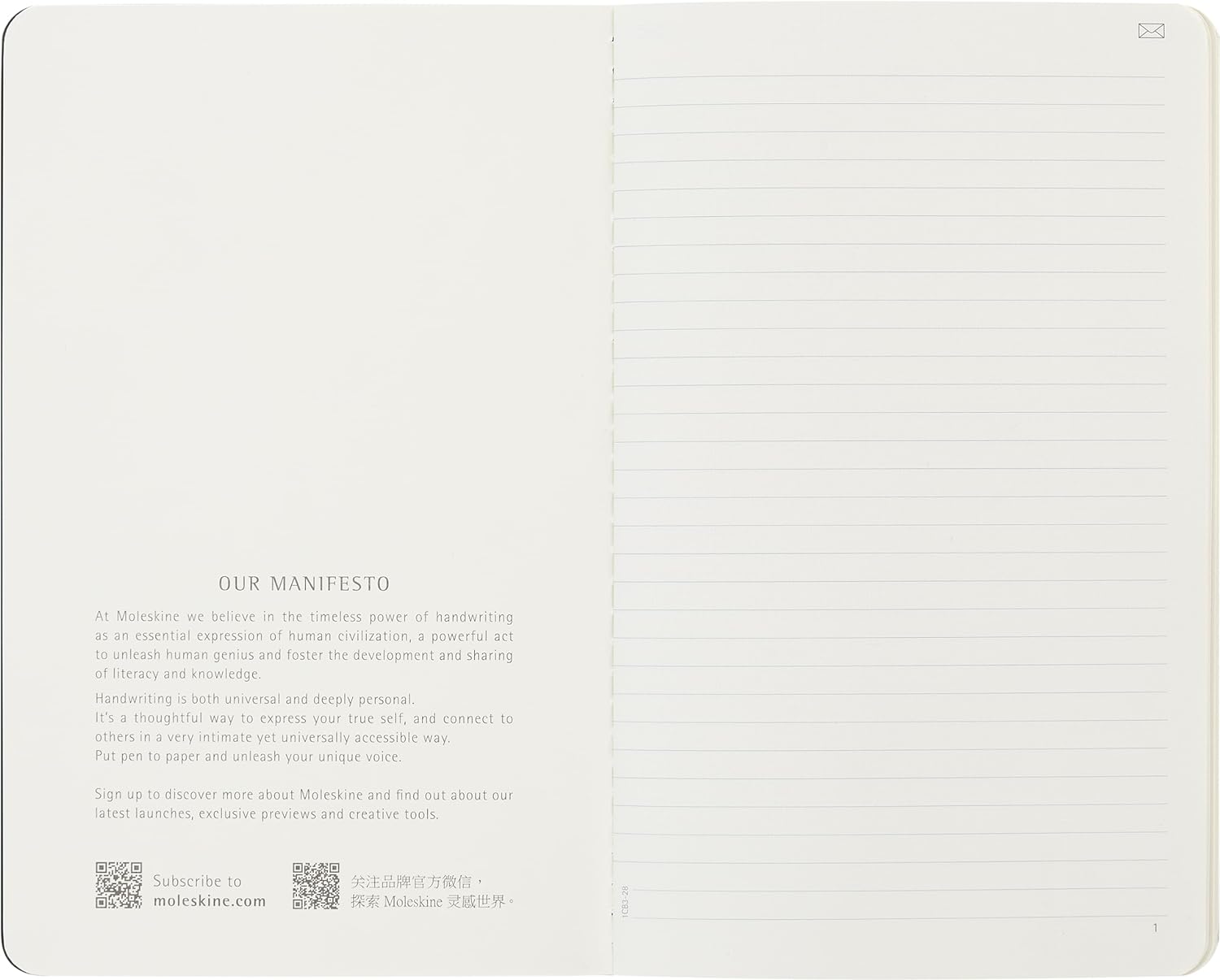Moleskine Smart Cahier Journals Set of 2 Digital Cahiers with Lined Pages, Pen + Compatible, Cardboard Cover, Large 13 x 21 cm, Black, 80 Pages