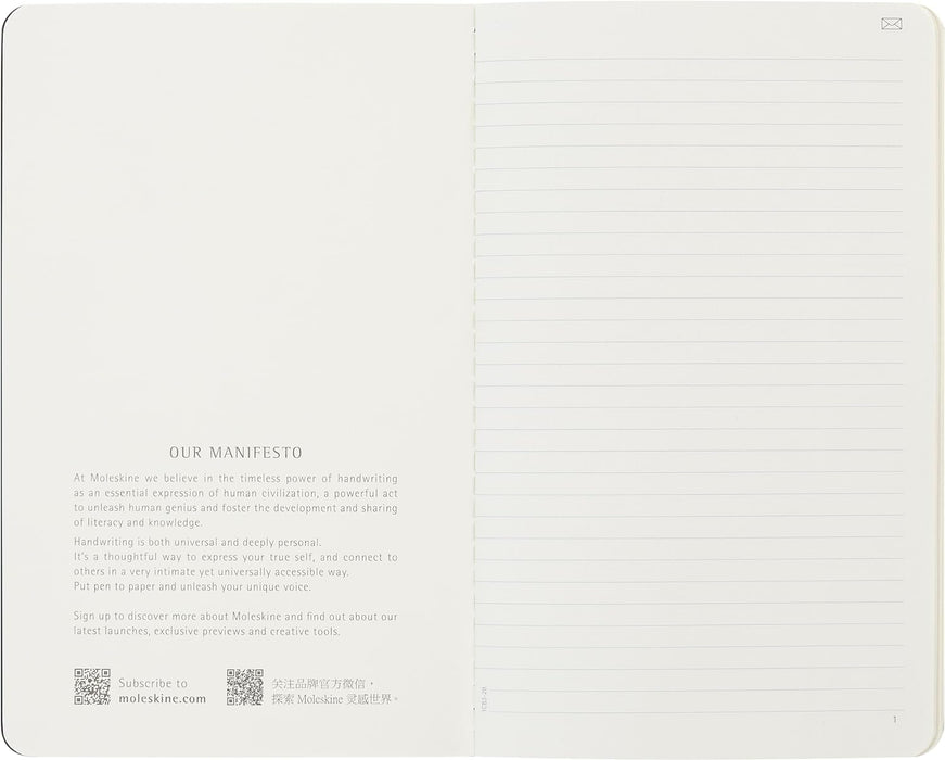 Moleskine Smart Cahier Journals Set of 2 Digital Cahiers with Lined Pages, Pen + Compatible, Cardboard Cover, Large 13 x 21 cm, Black, 80 Pages