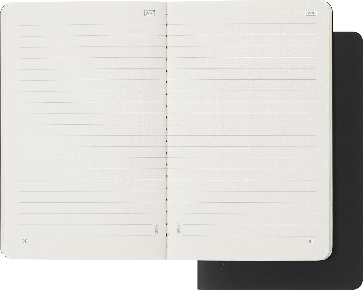 Moleskine Smart Cahier Journals Set of 2 Digital Cahiers with Lined Pages, Compatible with Pen +, Cardboard Cover, Pocket Size 9 x 14 cm, Black, 64 Pages