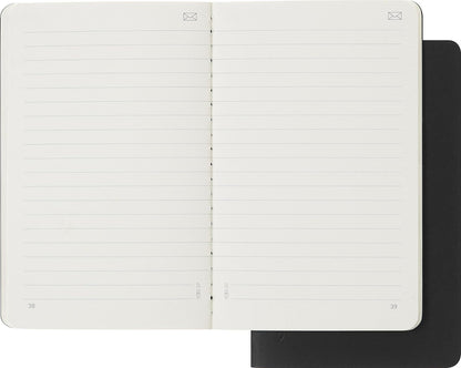 Moleskine Smart Cahier Journals Set of 2 Digital Cahiers with Lined Pages, Compatible with Pen +, Cardboard Cover, Pocket Size 9 x 14 cm, Black, 64 Pages