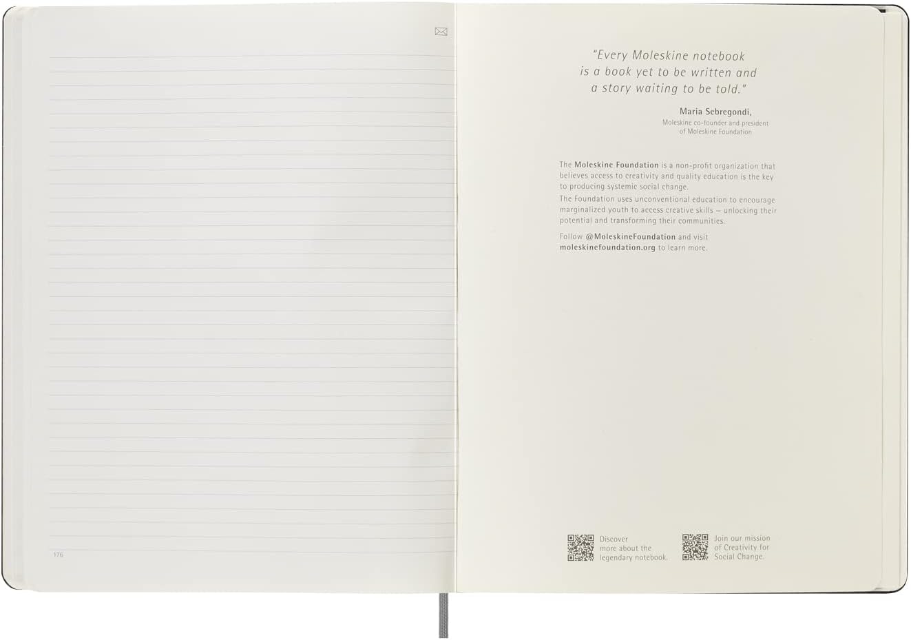 Moleskine Smart Notebook, Smart Writing System, Digital Notepad with Hard Cover, Ruled Pages and Elastic Closure, Size Extra Large 19 x 25 cm, Colour