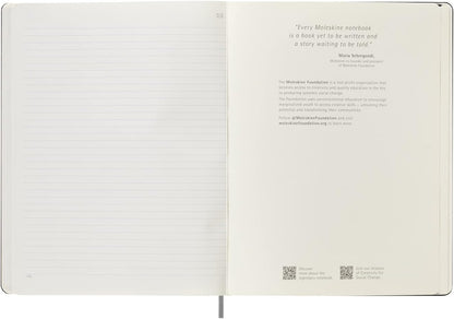 Moleskine Smart Notebook, Smart Writing System, Digital Notepad with Hard Cover, Ruled Pages and Elastic Closure, Size Extra Large 19 x 25 cm, Colour