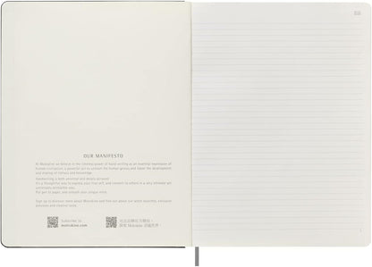 Moleskine Smart Notebook, Smart Writing System, Digital Notepad with Hard Cover, Ruled Pages and Elastic Closure, Size Extra Large 19 x 25 cm, Colour