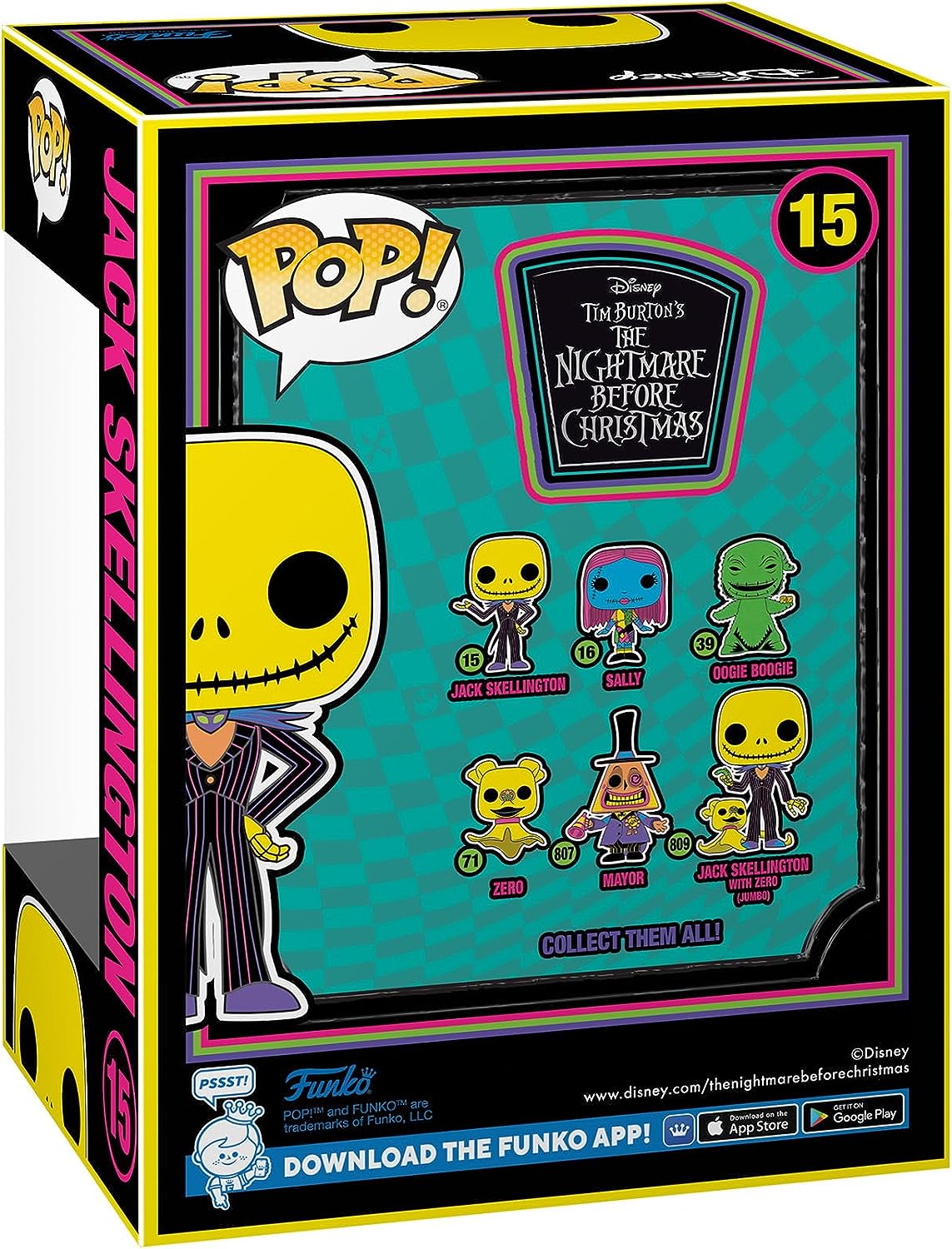 Funko POP! Disney: the Nightmare Before Christmas - Blacklight - Jack Skellington - Collectable Vinyl Figure - Gift Idea - Official Merchandise - Toys for Kids & Adults - Movies Fans