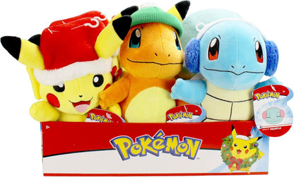 Pokémon WCT97728 Pokemon Charmander Holiday Beanie-8-Inch Plush with Unique Accessory