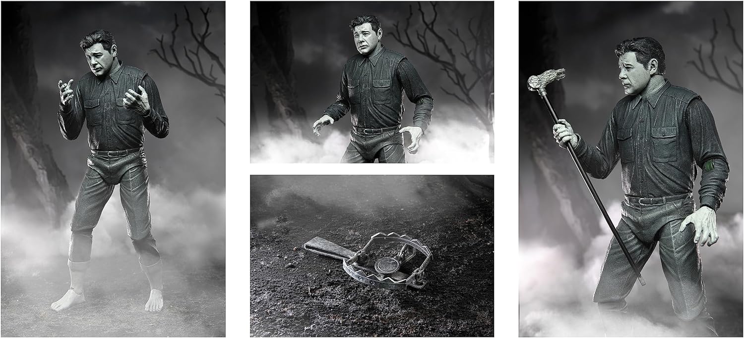 NECA - Universal Monsters Ultimate Wolf Man B&W 7 Action Figure,White