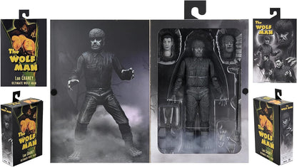 NECA - Universal Monsters Ultimate Wolf Man B&W 7 Action Figure,White