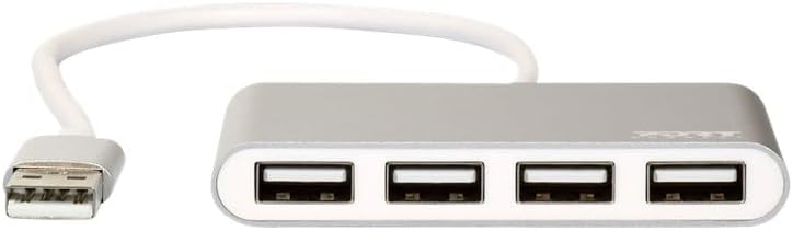 Port Designs 4 Ports 2.0 USB Hub, Silver
