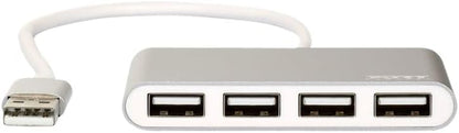 Port Designs 4 Ports 2.0 USB Hub, Silver