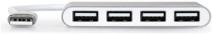 Port Designs 4 Ports 2.0 USB Hub, Silver