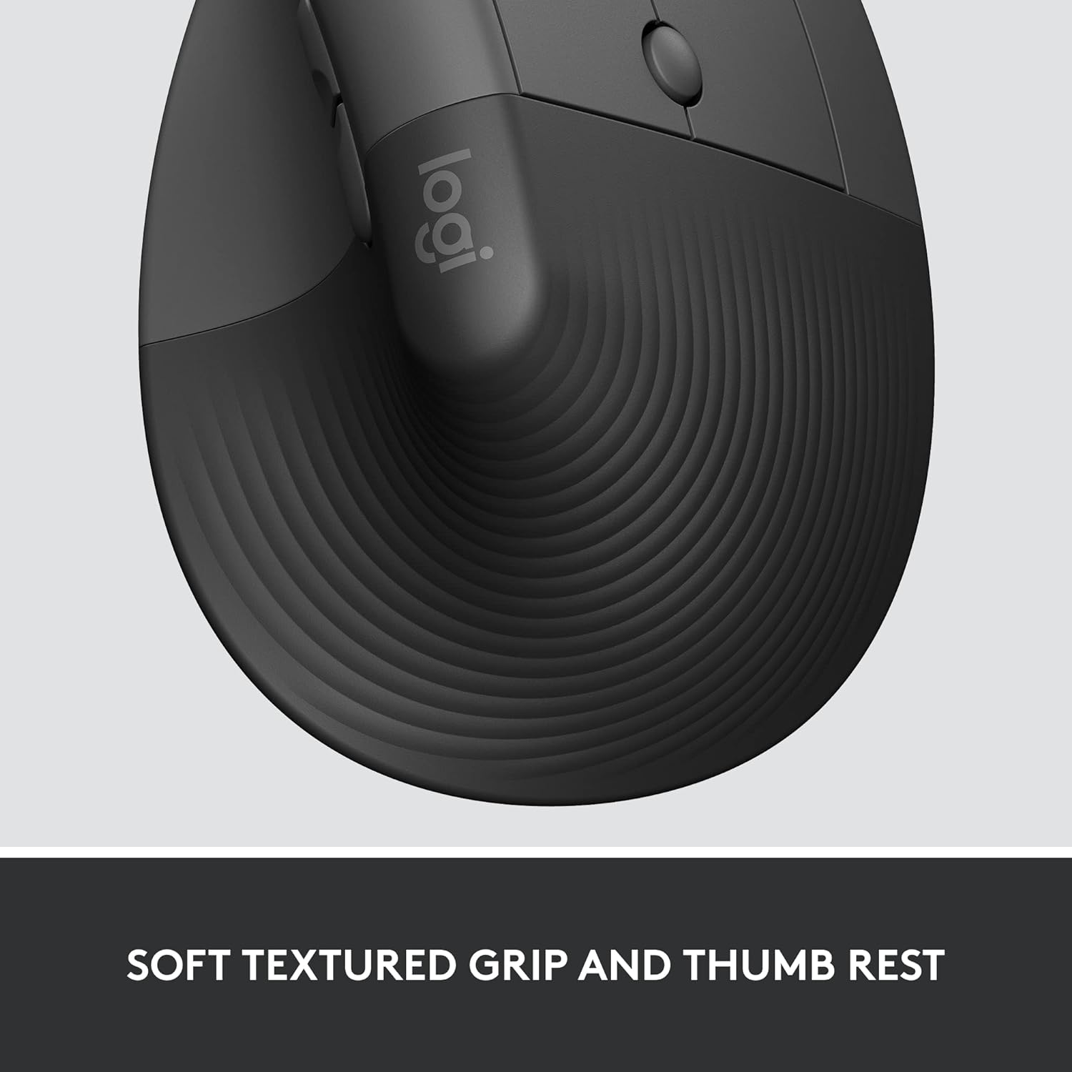 Logitech Lift For Business, Mouse Verticale Ergonomico, Wireless, Bluetooth, USB Secured Logi Bolt, Clic Silenziosi, Certificazione Globale, Windows/Mac/Chrome/Linux - Graphite