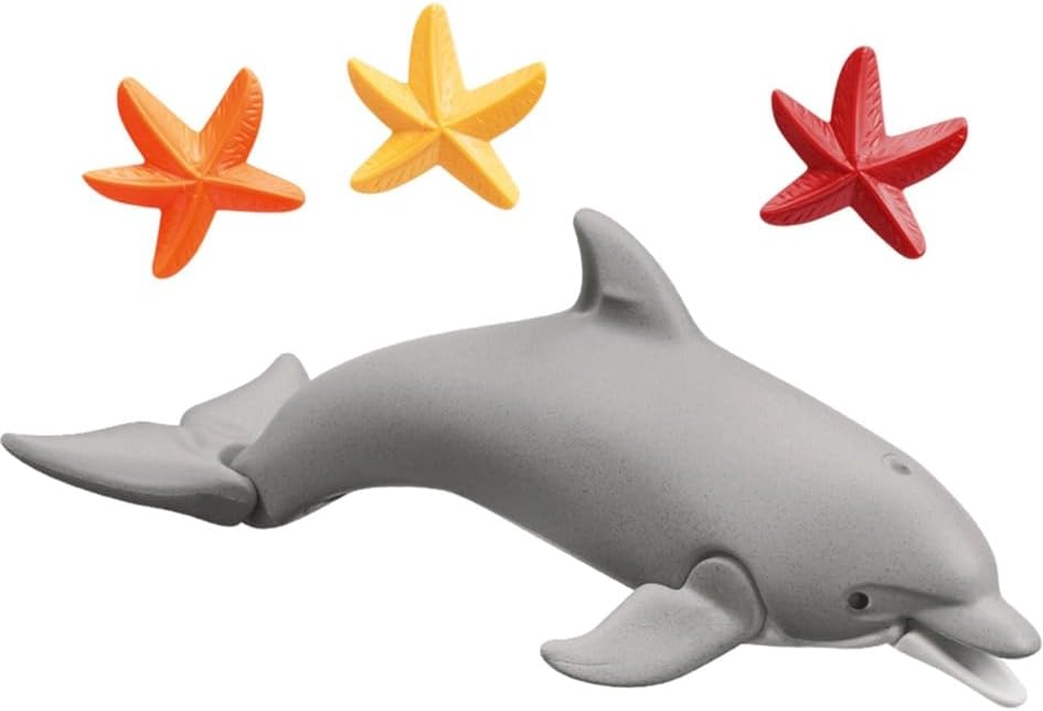 Playmobil 71051 Wiltopia Dolphin, Animal Toy, Sustainable Toys, Fun Imaginative Role-Play, PlaySets Suitable for Children Ages 4+ One Size Dolphin