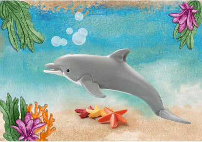 Playmobil 71051 Wiltopia Dolphin, Animal Toy, Sustainable Toys, Fun Imaginative Role-Play, PlaySets Suitable for Children Ages 4+ One Size Dolphin