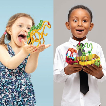 Spaghetteez craft kit for kids from 4 years, sensory toys for boys and girls, ideal as a gift, flexible construction toys for arts and crafts in a set of