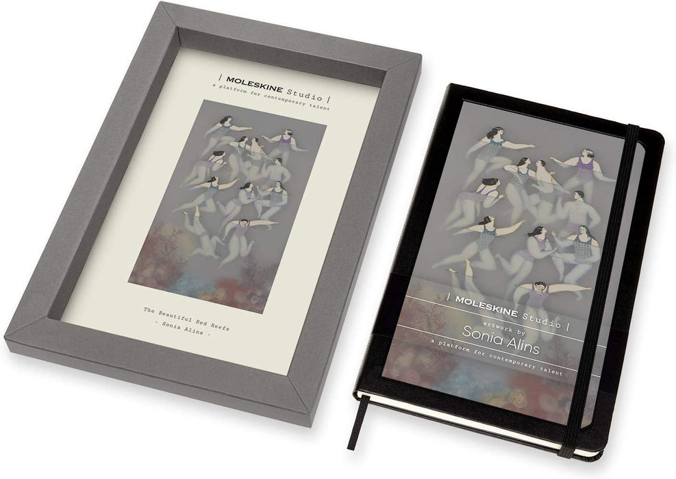 Moleskine - Moleskine Studio Kollektion Notizbuch, Leeres Papier Notebook, Künstler Sonia Alins, Hard Cover, Große Größe 13 x 21 cm, 240 Seiten