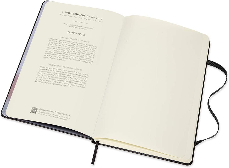 Moleskine - Moleskine Studio Kollektion Notizbuch, Leeres Papier Notebook, Künstler Sonia Alins, Hard Cover, Große Größe 13 x 21 cm, 240 Seiten