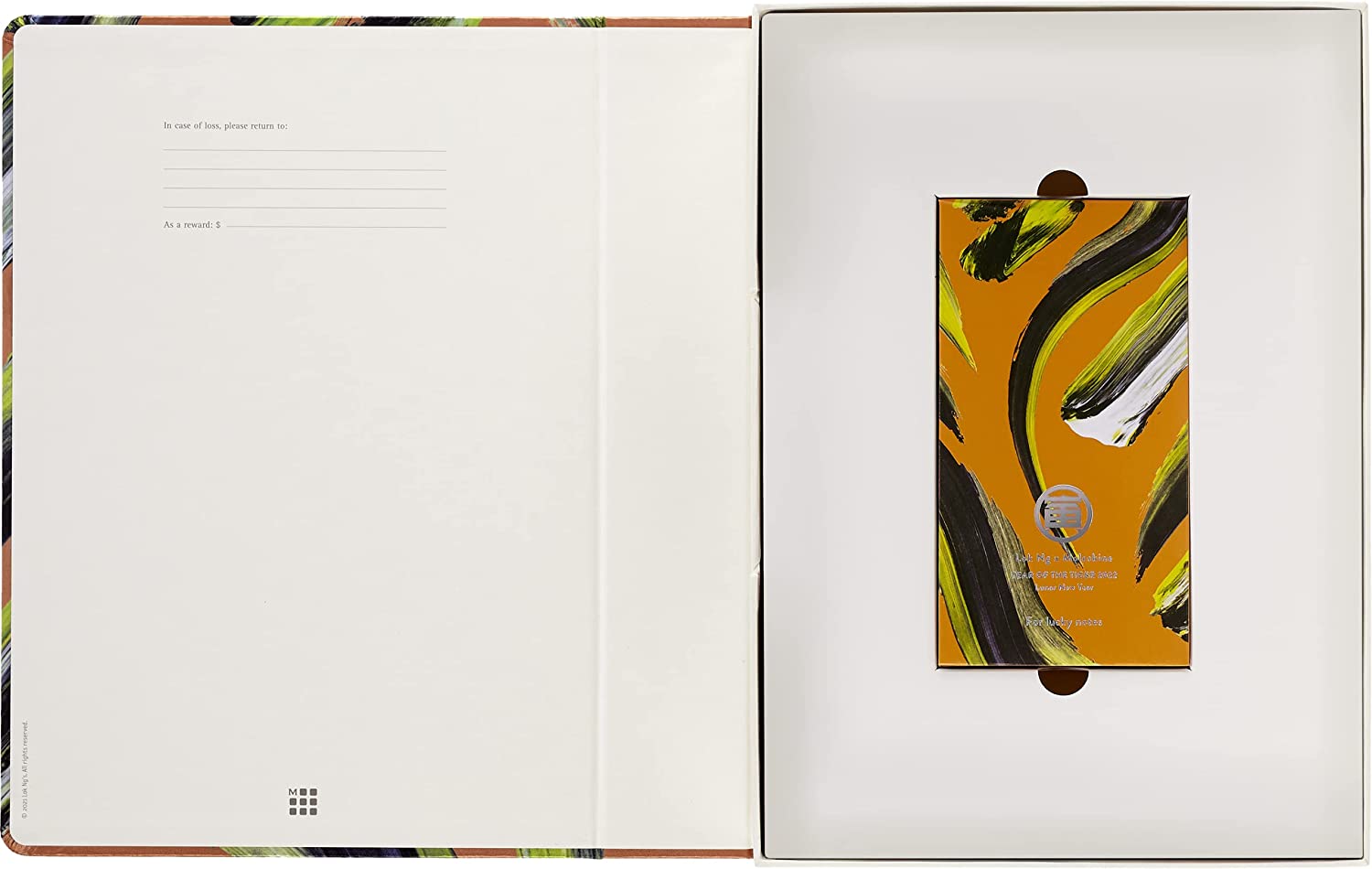 Moleskine Lined Notebook and Collector's Box Year of the Tiger 2022, Hard Cover and Elastic Closure, Limited Edition, Orange Colour Year of the Tiger, A4 Format, 192 Pages