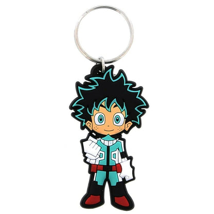 My Hero Academia Rubber Deku Keychain (One Size) (Multicolored