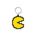 Pac-Man Rubber Keyring, Zip Pull or Backpack Charm (Pixel Design) - Official Merchandise