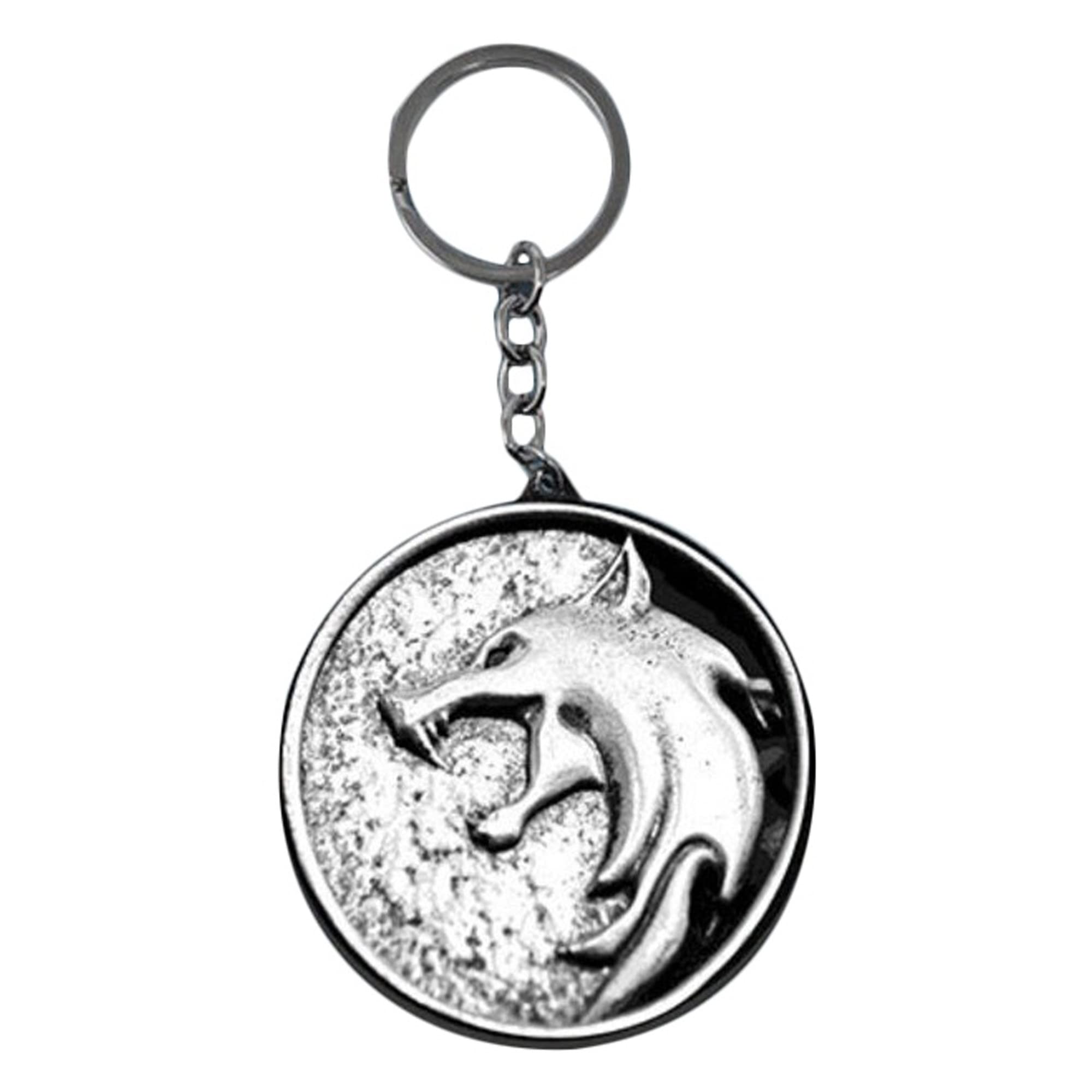 The Witcher Keyring (The Wolf Design) 3D Metal 4.5 x 6cm - Official Merchandise