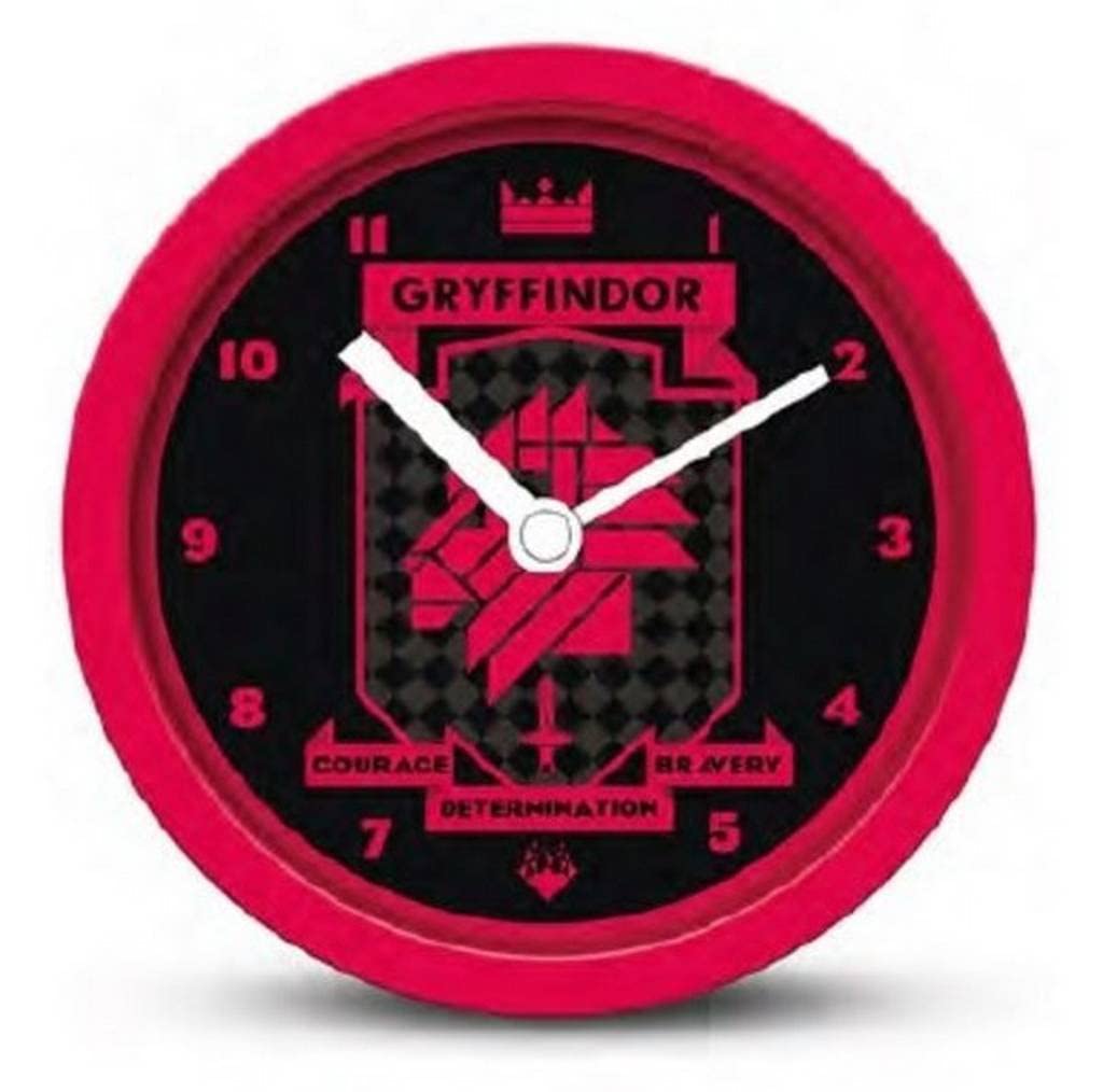 HARRY POTTER Alarm Clock (Gryffindor Modernist) 12cm Diameter - Official Merchandise
