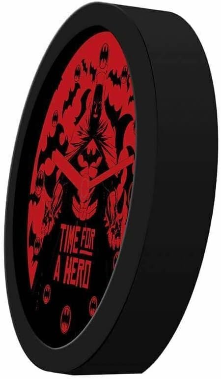 Pyramid International DC Comics Alarm Clock (Batman Time For A Hero Design) 12cm Diameter in Presentation Box - Official Merchandise