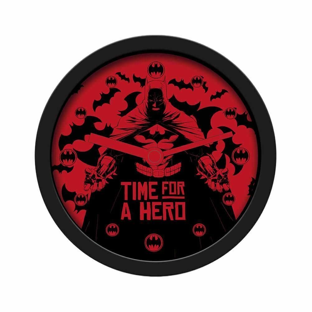 Pyramid International DC Comics Alarm Clock (Batman Time For A Hero Design) 12cm Diameter in Presentation Box - Official Merchandise