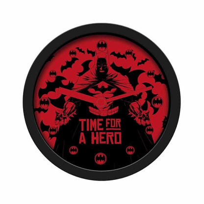 Pyramid International DC Comics Alarm Clock (Batman Time For A Hero Design) 12cm Diameter in Presentation Box - Official Merchandise