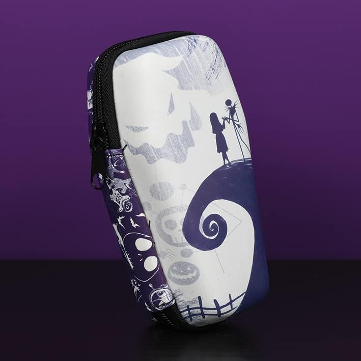 The Nightmare Before Christmas Mini-Schreibwaren-Geschenkset im sargförmigen Federmäppchen mit Reißverschluss (Spiral Hill Design) - Offizielles Lizenzprodukt