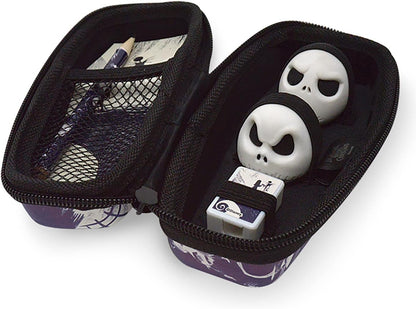 The Nightmare Before Christmas Mini-Schreibwaren-Geschenkset im sargförmigen Federmäppchen mit Reißverschluss (Spiral Hill Design) - Offizielles Lizenzprodukt