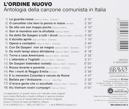 L'ordine Nuovo (Antologia Della Canzone Comunista in Italia