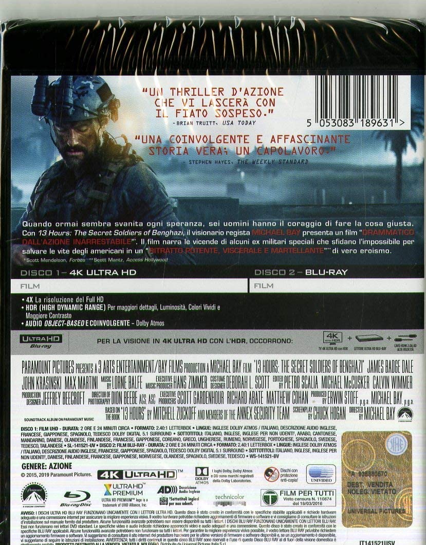13 Hours: the Secret Soldiers of Benghazi (4k+Br)