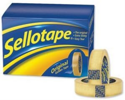Sellotape Original Golden Non-Static Easy-Tear Large Tape Roll 18mm x 66m (Pack of 16