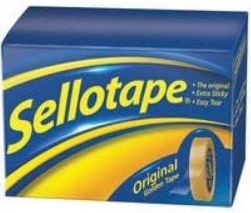 Sellotape Original Golden Non-Static Easy-Tear Large Tape Roll 18mm x 66m (Pack of 16