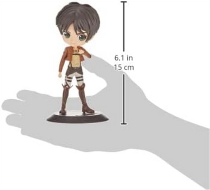 Banpresto Attack On Titan - Qposket - Eren Yeager A - Figurine 14 cm, Black, One Size