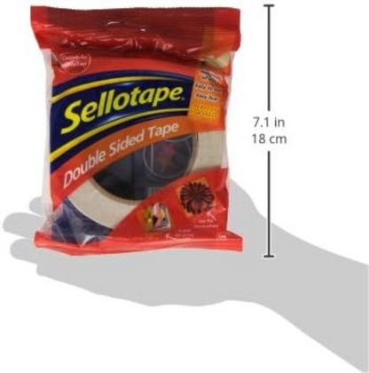 Sellotape Double Sided Tape 25mm x 33m Ref 1447052