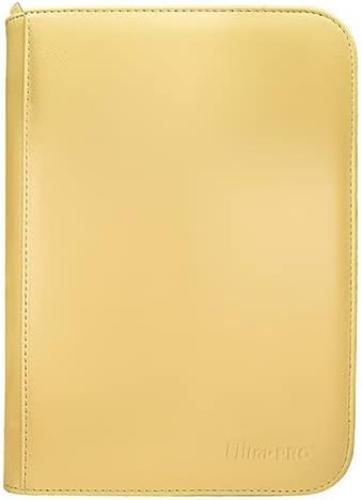 Ultra PRO - Vivid 4-Pocket Zippered PRO-Binder: (Yellow) Protect Up to 160 Collectible Trading Cards, Sports Cards or Valuable Gaming Cards, Ultimate card Protection