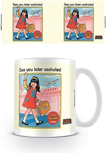 Steven Rhodes MG25672 11 oz/ 315 ml See You Later Assholes Ceramic Mug