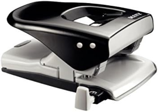 Leitz Hole Punch, 40 Sheets, Guide Bar with Format Markings, Metal, NeXXt Range, 51380035