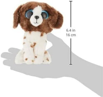 TY 2007517 Muddles Brown & White Dog Beanie Boo Stuffed Animal, Multicoloured Dog Muddles