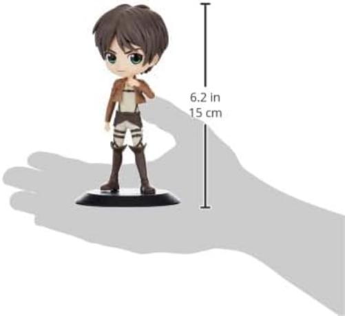 Banpresto BP18528 ATTACK ON TITAN - QPosket - Eren Yeager B - Figurine 14cm, Black