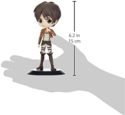 Banpresto BP18528 ATTACK ON TITAN - QPosket - Eren Yeager B - Figurine 14cm, Black