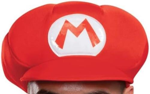 Disguise mens Mario Costume, Official Nintendo Super Mario Bros Adult Costume With Hat and Mustache