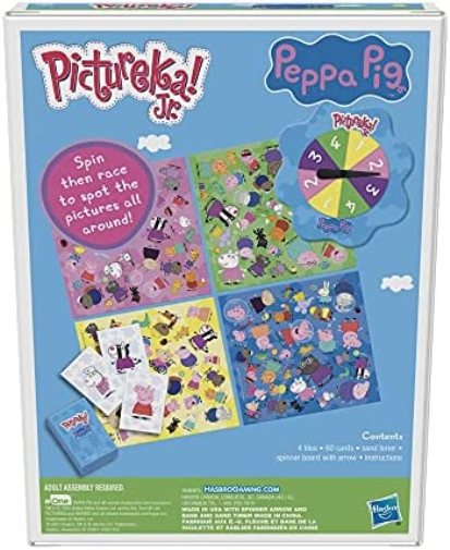 Hasbro Pictureka! Junior Peppa Pig Game, Picture Game, Fun Board Game for Preschoolers, Games for 4 Year Olds and Up, No Reading Required Game