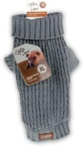 AFP All For Paws Fishermans Weave Grey Dog Jumper, Dog Sweater, Four (Small) (XL)