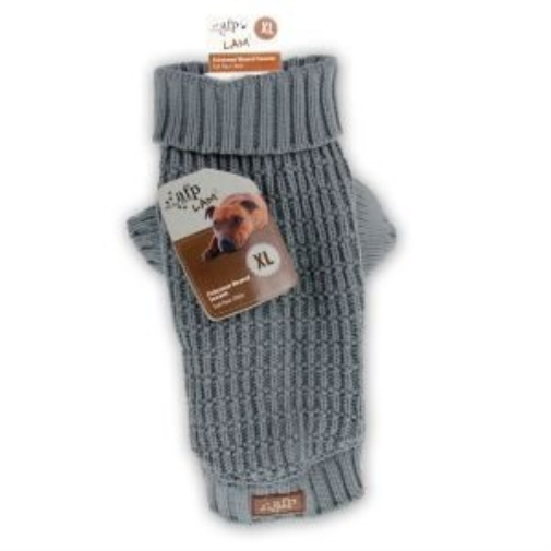 AFP All For Paws Fishermans Weave Grey Dog Jumper, Dog Sweater, Four (Small) (XL)